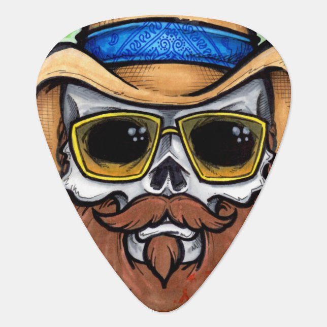 Bo-skull-phus Guitar pick (Front)