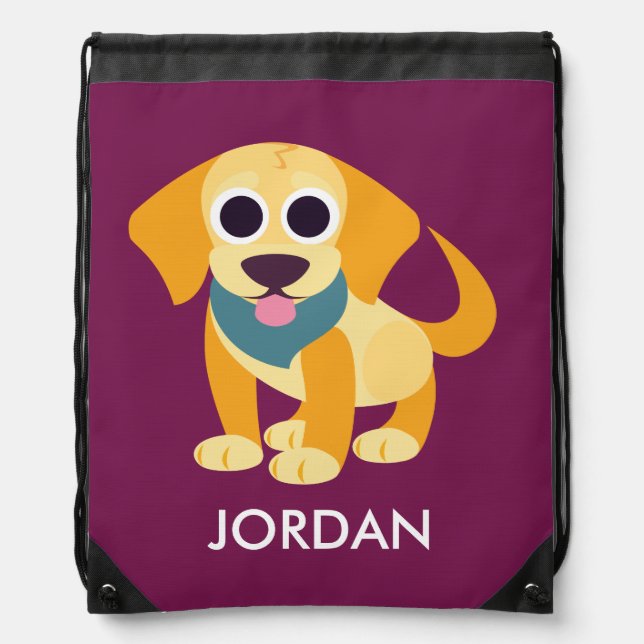 Bo the Dog Drawstring Bag (Front)