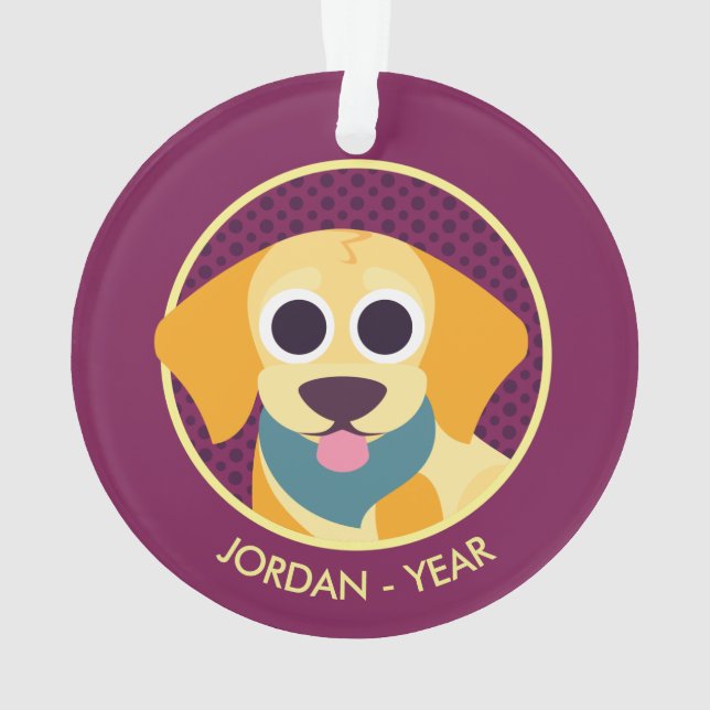 Bo the Dog Ornament (Back)