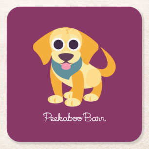 Bo the Dog Square Paper Coaster