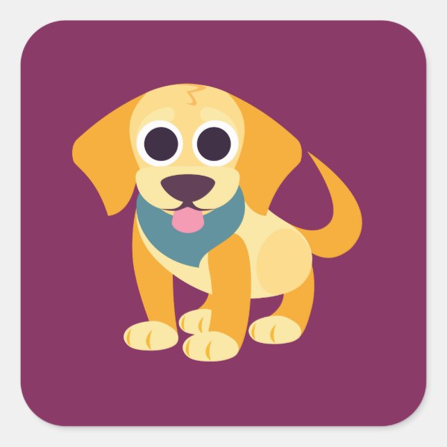 Bo the Dog Square Sticker (Front)