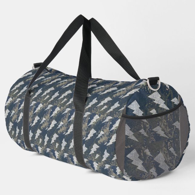Boa Image Lightning Pattern Duffle Bag (Right Corner)