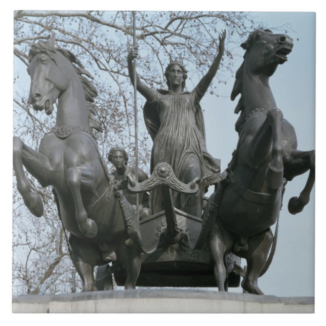 Boadicea, 1850s (bronze) (see also 33580) tile (Front)