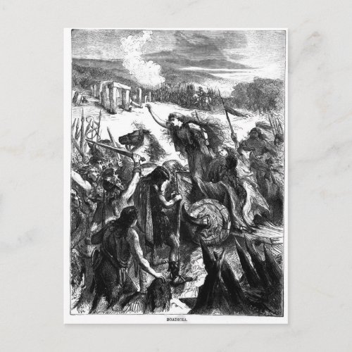 Boadicea Inciting the Iceni against the Romans Postcard