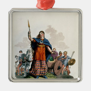 Boadicea, Queen of the Iceni Metal Ornament
