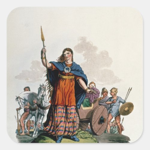 Boadicea Queen of the Iceni Square Sticker