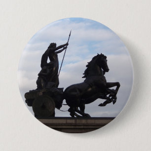 Boadicea Statue Badge Button
