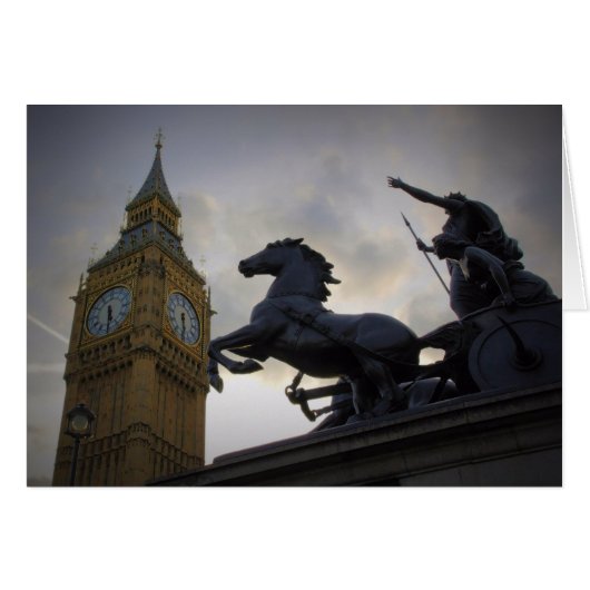 Boadicea Statue-Elizabeth Tower-London-Card Cards (Front Horizontal)