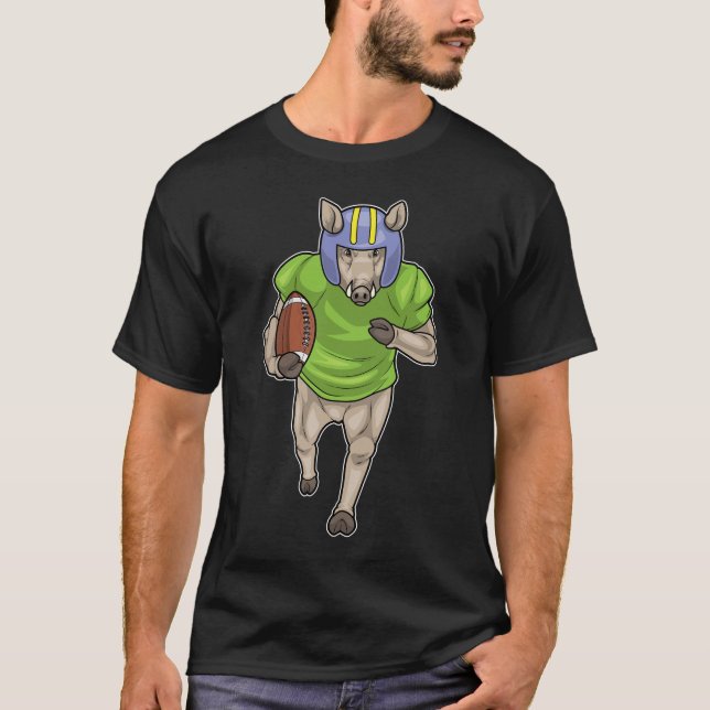 Boar American Football Sports T-Shirt (Front)
