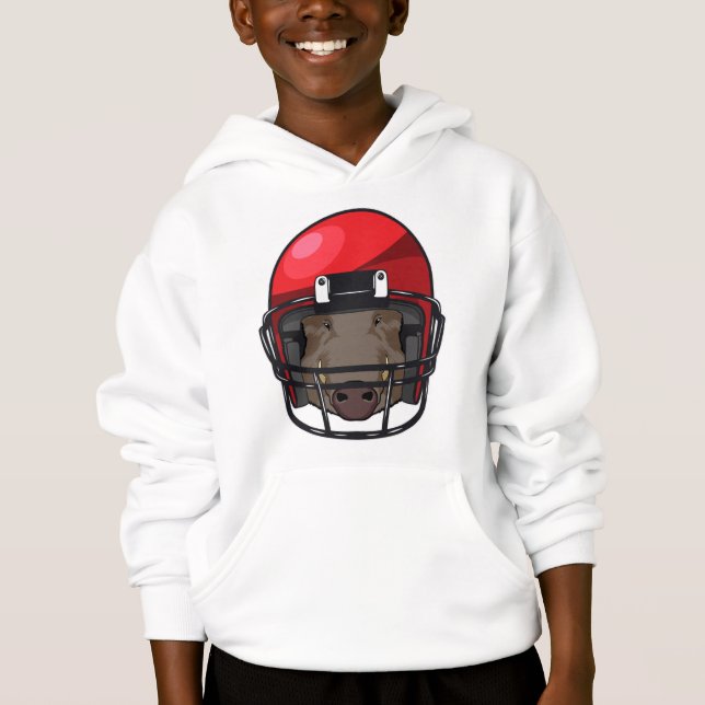 Boar at Football Sports Hoodie (Front)