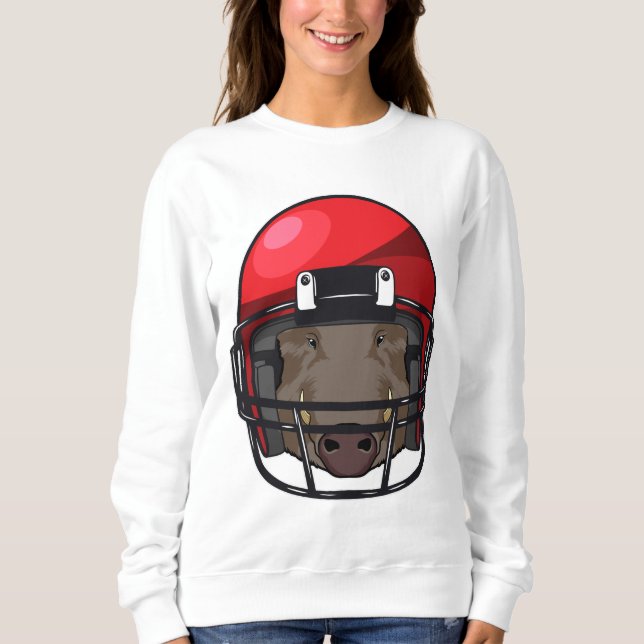 Boar at Football Sports Sweatshirt (Front)