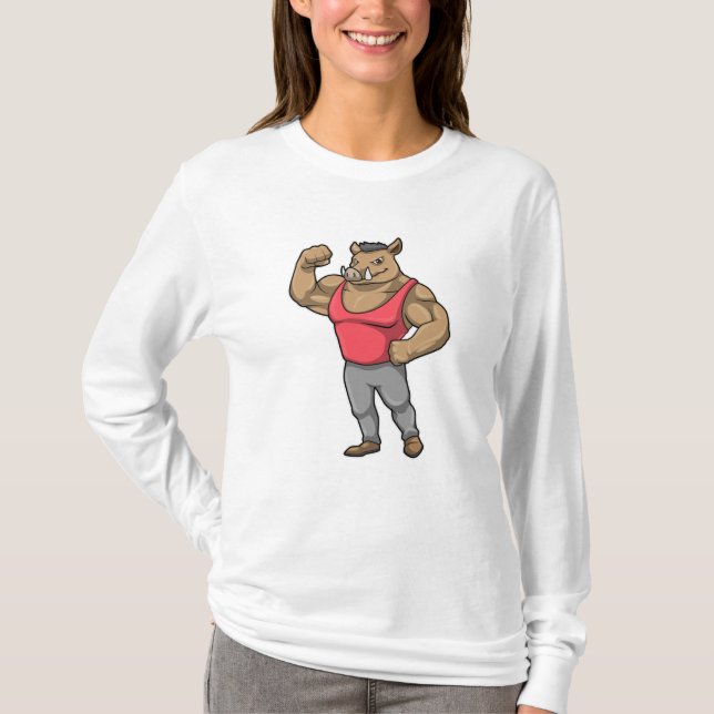 Boar Bodybuilder Bodybuilding Muscles T-Shirt