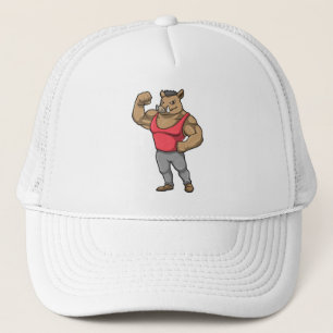 Boar Bodybuilder Bodybuilding Muscles Trucker Hat
