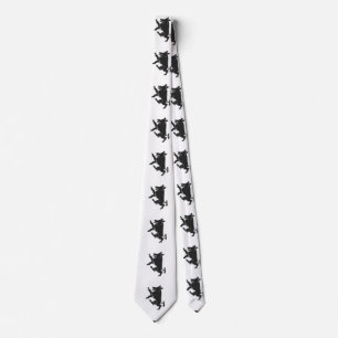 Boar  Dancing heraldry  silhouette Neck Tie