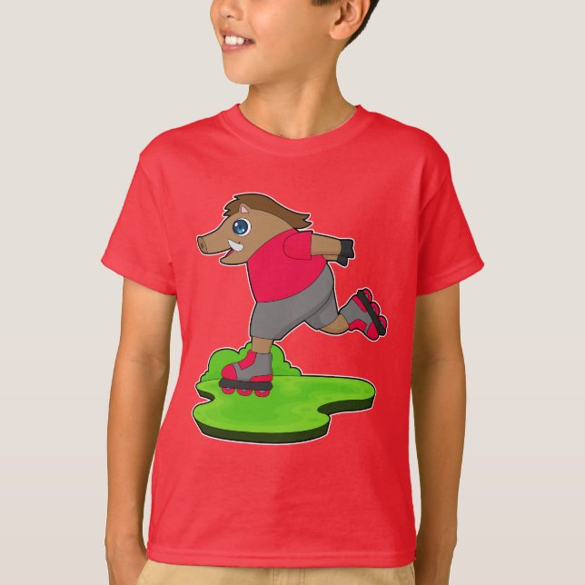 Boar Inline skating Inline skates Sports T-Shirt (Front)