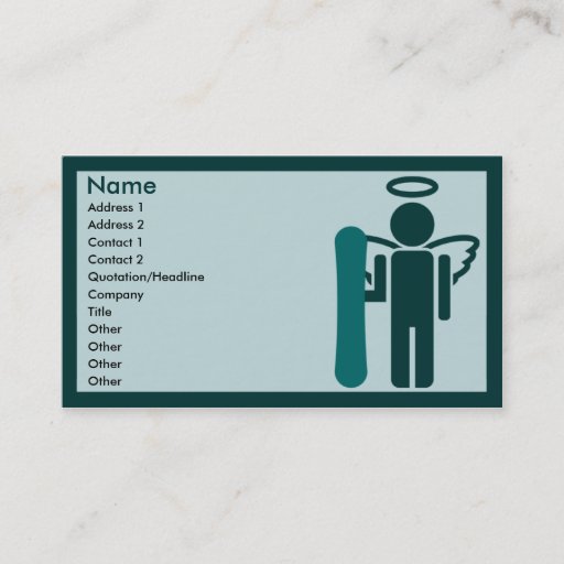Customizable board angel : business card template