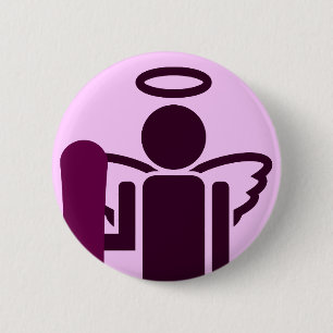 board angel. pinback button