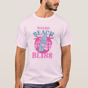Board, Beach, Bliss Summer Surfing T-Shirt