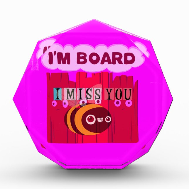 Board Bee Art Print Acrylic Award (Front)