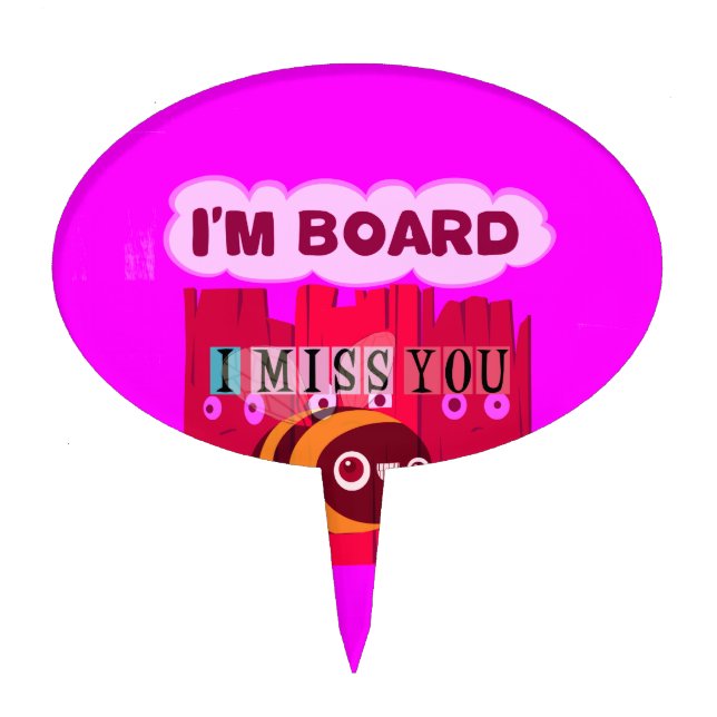 Board Bee Art Print Cake Topper (Front)