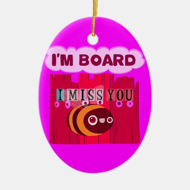 Board Bee Art Print Ceramic Ornament (Front)