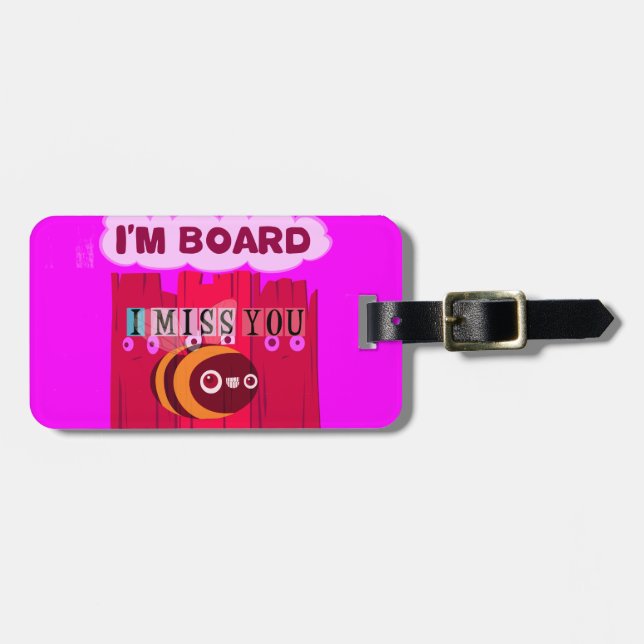 Board Bee Art Print Luggage Tag (Front Horizontal)