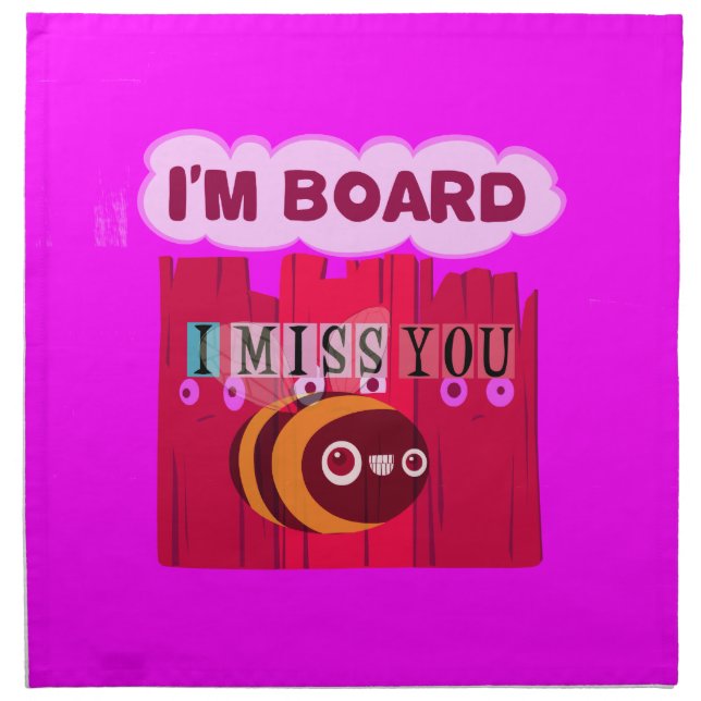 Board Bee Art Print Napkin (Front)