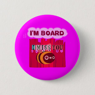Board Bee Art Print Pinback Button