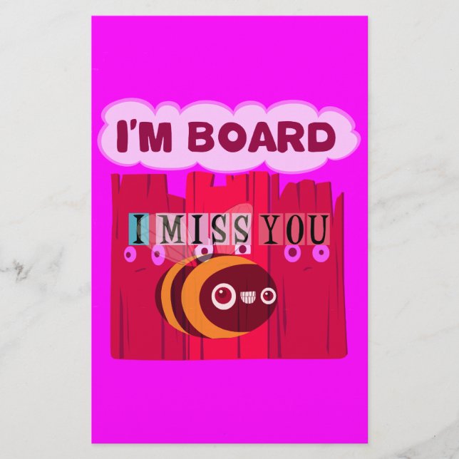 Board Bee Art Print Stationery (Front)