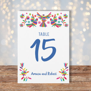 Board Card for wedding, otomi table card