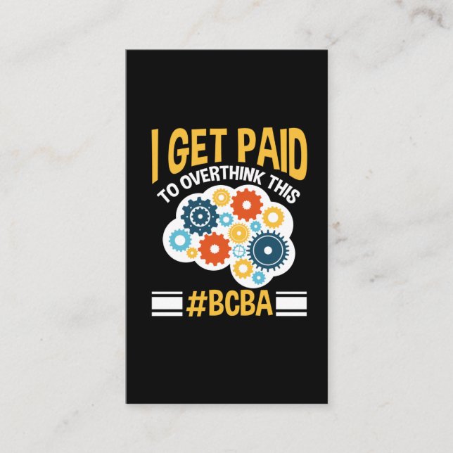 Board Certified Behavior Analyst Funny BCBA Business Card (Front)