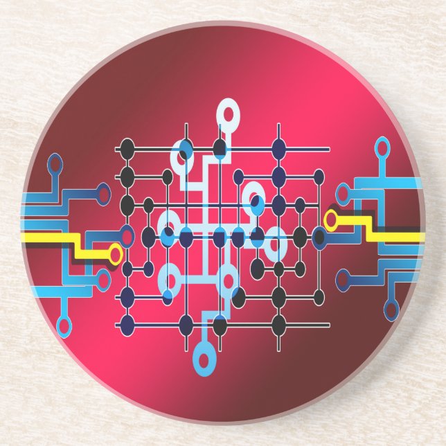 board circuits trace control cente drink coaster (Front)
