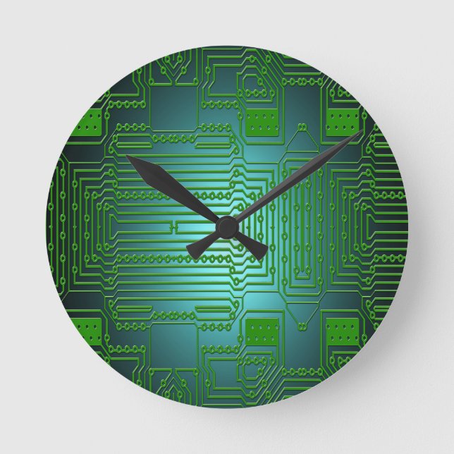 board conductors circuits round clock (Front)