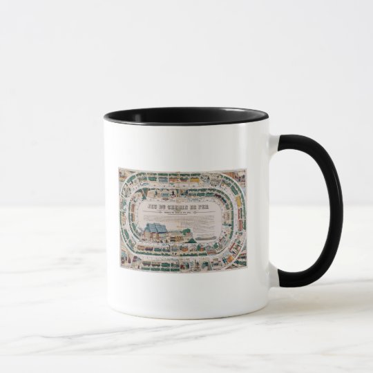 Board for a railway game, 1850 mug