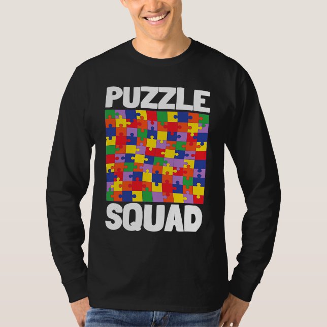 Board Game And Tabletop Board Gamer  Puzzle Squad T-Shirt (Front)