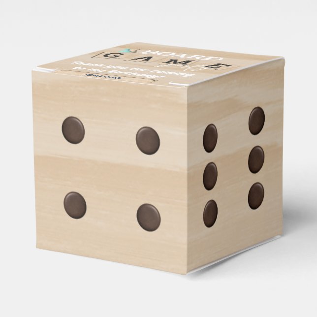 Board Game  Birthday Invitation Favor Boxes (Front Side)