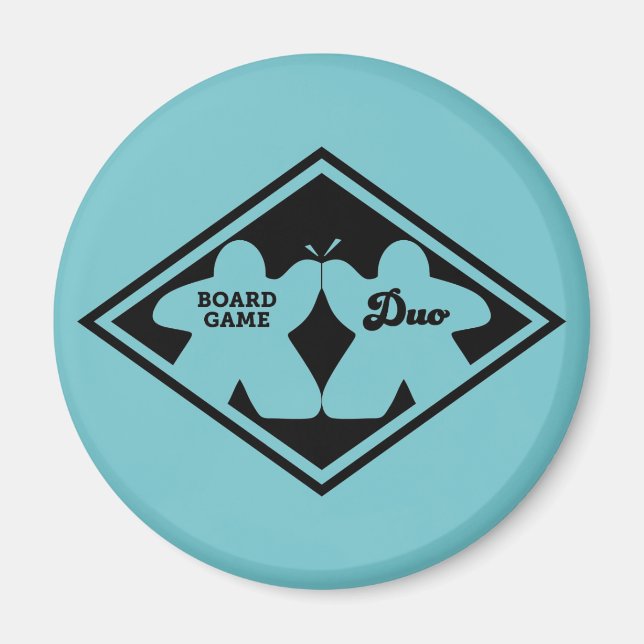 Board Game Duo Black Frame Magnet (Front)