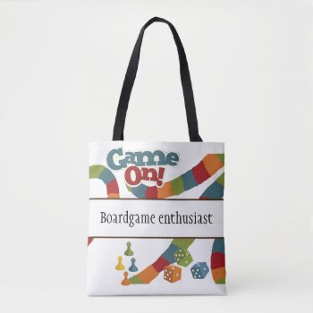 Board Game Enthusiast  Game Night  Colorful Tote Bag by WickedlyLovely at Zazzle