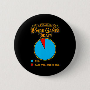 Board Game Enthusiast T Shirt Button