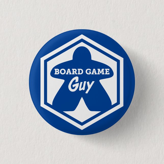 Board Game Guy White Frame Button (Front)