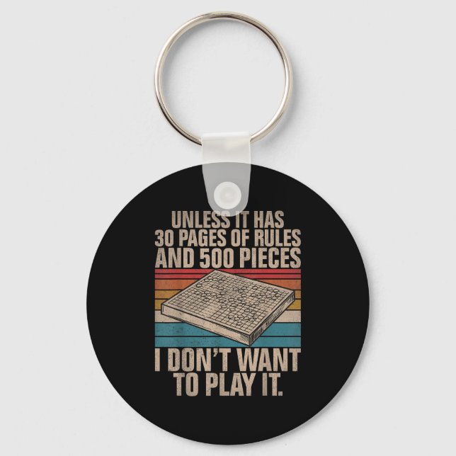 Board Game Joke Funny Board Game  Keychain (Front)