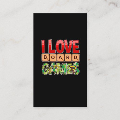 Board Game Lover Strategy Table Gambling Business Card