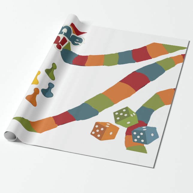 Board Game lovers, board game enthusiasts quirky Wrapping Paper (Unrolled)