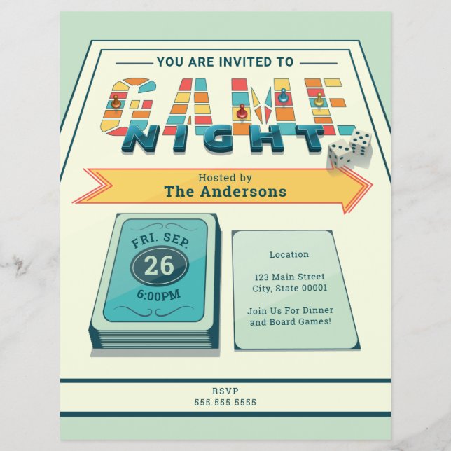 Board Game Night Flyer (Front)