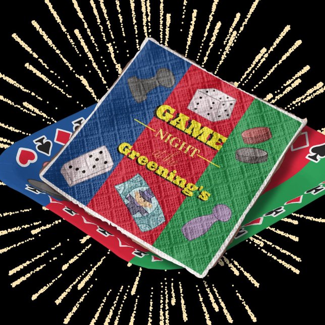 Board game party games night casino cards dominoes napkins (Creator Uploaded)