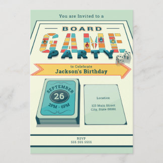 Board Game Party Invitation
