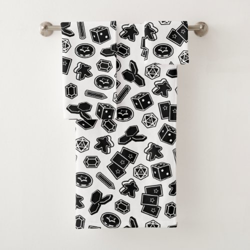 Board Game Pattern All_Over_Print Towel Set