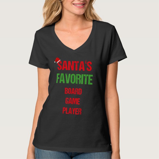 Board Game Player Funny Pajama Christmas T-Shirt (Front)