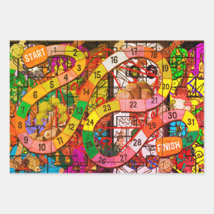 Board Game Wrapping Paper Sheets