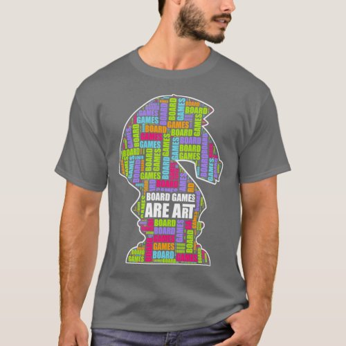 Board Games Are Art Chessplayer Knight Silhoutte 1 T_Shirt